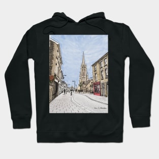 St Johns Street Bury St Edmunds Watercolour Painting Hoodie